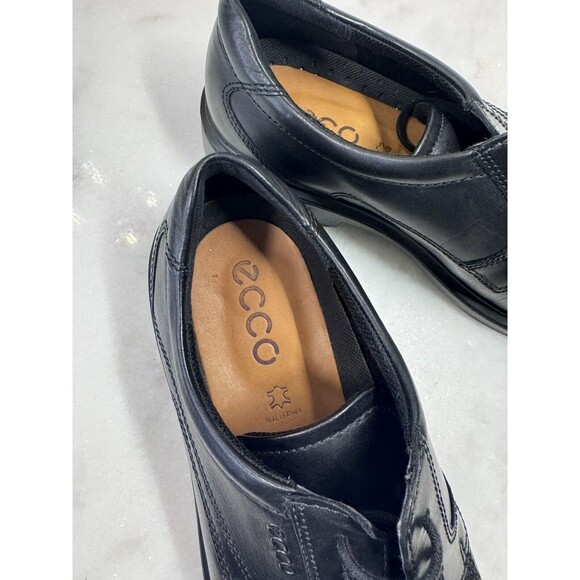 Ecco Helsinki Lace Up Dress Shoes Black Leather Mens Size EU 44 US 10 - EUC main image 12